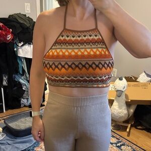 Women's Multicolor Halter Top